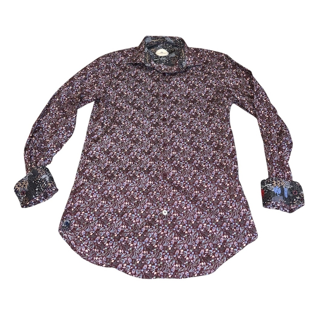 GANESH Men’s Button-Up Shirt – Small – Floral Paisley Print – NWOT